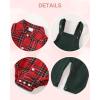 imageRenotemy Baby Boy Clothes Flannel Plaid BodysuitCorduroy OverallsBeret Hat 3Pcs Fall Winter Outfits for 324 Months BoysRed