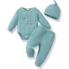 imageRenotemy Newborn Baby Boy Clothes Fall Winter Outfits Coming Home Outfits Infant Shower Gifts for Boys Preemie18 MonthsBean Green