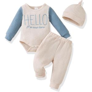 imageRenotemy Newborn Baby Boy Clothes Fall Winter Outfits Coming Home Outfits Infant Shower Gifts for Boys Preemie18 MonthsMulticolor