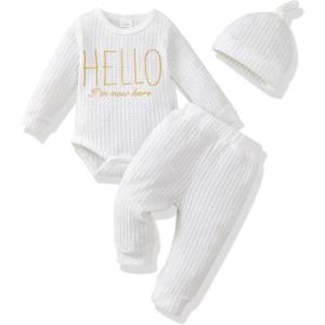 imageRenotemy Newborn Baby Boy Clothes Fall Winter Outfits Coming Home Outfits Infant Shower Gifts for Boys Preemie18 MonthsWhite