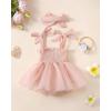 imageRenotemy Newborn Baby Girl Lace Romper Infant Summer Boho Flower Tulle Dress Party Gifts Newborn Photography OutfitsPink