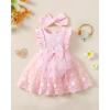 imageRenotemy Newborn Baby Girl Lace Romper Infant Summer Boho Flower Tulle Dress Party Gifts Newborn Photography OutfitsPink Lace