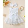 imageRenotemy Newborn Baby Girl Lace Romper Infant Summer Boho Flower Tulle Dress Party Gifts Newborn Photography OutfitsWhite Lace