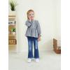 imageRenotemy Toddler Baby Girl Clothes Fall Winter Outfits Long Sleeve Shirts Denim Jeans Flare Pants Set for Girls 12Months5TGrey