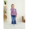 imageRenotemy Toddler Baby Girl Clothes Fall Winter Outfits Long Sleeve Shirts Denim Jeans Flare Pants Set for Girls 12Months5TPurple
