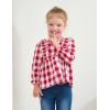 imageRenotemy Toddler Baby Girl Clothes Fall Winter Outfits Long Sleeve Shirts Denim Jeans Flare Pants Set for Girls 12Months5TRed White Plaid