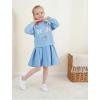 imageRenotemy Toddler Baby Girl Fall Winter Skirt Set Sweatshirt Pleated ALine Dress Little Girls Clothes 2Piece Outfits 18M6TBlue