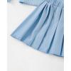 imageRenotemy Toddler Baby Girl Fall Winter Skirt Set Sweatshirt Pleated ALine Dress Little Girls Clothes 2Piece Outfits 18M6TBlue