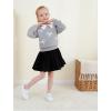 imageRenotemy Toddler Baby Girl Fall Winter Skirt Set Sweatshirt Pleated ALine Dress Little Girls Clothes 2Piece Outfits 18M6TGrey