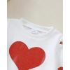 imageRenotemy Toddler Baby Girl Fall Winter Skirt Set Sweatshirt Pleated ALine Dress Little Girls Clothes 2Piece Outfits 18M6TRed Heart