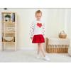 imageRenotemy Toddler Baby Girl Fall Winter Skirt Set Sweatshirt Pleated ALine Dress Little Girls Clothes 2Piece Outfits 18M6TRed Heart