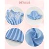 imageRenotemy Infant Baby Girl Dresses Toddler Girl Clothes Summer Cotton Linen Boho Smocked Sundress Gift for Girls with HatBlue