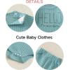 imageRenotemy Newborn Baby Boy Fall Clothes Long Sleeve Letter Printed Rompers Plaid Pants Hat Outfits Clothing Set 018 MonthsBean Green