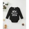 imageRenotemy Newborn Baby Boy Fall Clothes Long Sleeve Letter Printed Rompers Plaid Pants Hat Outfits Clothing Set 018 MonthsBlue