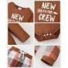 imageRenotemy Newborn Baby Boy Fall Clothes Long Sleeve Letter Printed Rompers Plaid Pants Hat Outfits Clothing Set 018 MonthsBrown