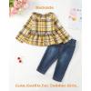 imageRenotemy Baby Girl Clothes Toddler Girl Clothes Outfits Infant Clothing Jeans Pants Set Cute Clothes Set for GirlsMulticolor Plaid Denim