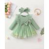 imageRenotemy Baby Girl Flower Dress Fall Winter Tutu Tulle Princess Wedding Birthday Party Dresses for Newborn Girls 018 MonthsGreen