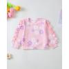 imageRenotemy Toddler Baby Girl Clothes Fall Winter Outfits Ruffle Sleeve Crew Neck Sweatshirts Flare Pants Set 12Months4 YearLight Pink