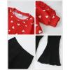 imageRenotemy Toddler Baby Girl Clothes Fall Winter Outfits Ruffle Sleeve Crew Neck Sweatshirts Flare Pants Set 12Months4 YearRed Heart