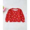 imageRenotemy Toddler Baby Girl Clothes Fall Winter Outfits Ruffle Sleeve Crew Neck Sweatshirts Flare Pants Set 12Months4 YearRed Heart